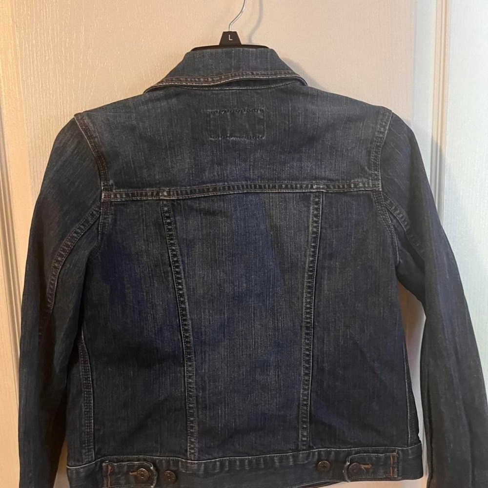 Old Navy Denim Jacket Womens Small Button Up Jean‎ Dark Wash Casual